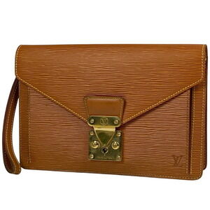 Louis Vuitton Dragonne Pochette Business Handbag Epi Gold